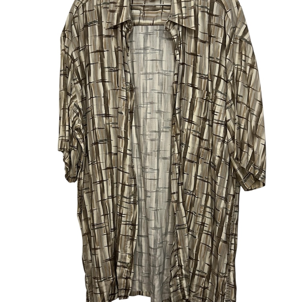 Pierre Cardin Lightweight Tan and Black Shirt Jacket